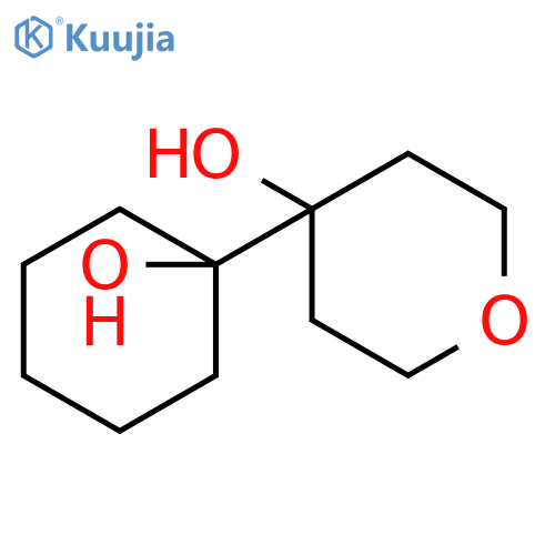 2H-Pyran-4-ol, tetrahydro-4-(1-hydroxycyclohexyl)- structure