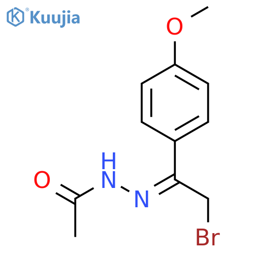 ACETIC ACID, [2-BROMO-1-(4-METHOXYPHENYL)ETHYLIDENE]HYDRAZIDE structure
