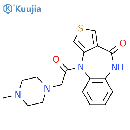 4-[(4-methylpiperazin-1-yl)acetyl]-4,9-dihydro-10H-thieno[3,4-b][1,5]benzodiazepin-10-one structure