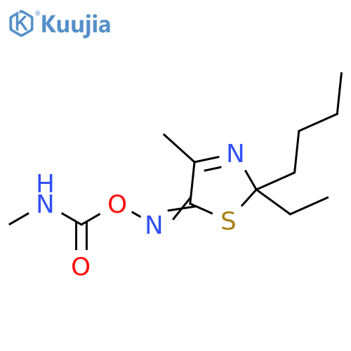 5(2H)-Thiazolone, 2-butyl-2-ethyl-4-methyl-, O-[(methylamino)carbonyl]oxime (9CI) structure