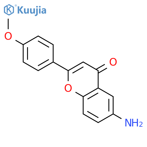 4H-1-Benzopyran-4-one,6-amino-2-(4-methoxyphenyl)- structure