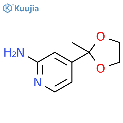 4-(2-METHYL-1,3-DIOXOLAN-2-YL)PYRIDIN-2-AMINE structure