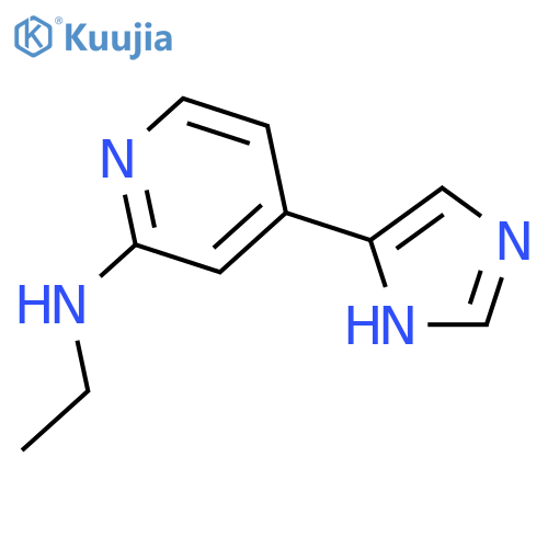 N-ethyl-4-(1H-imidazol-5-yl)-2-Pyridinamine structure