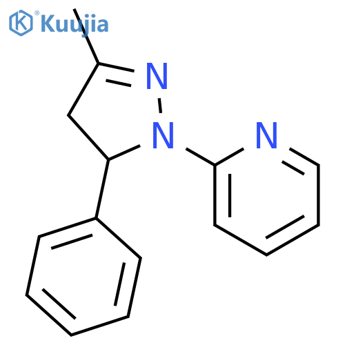 Pyridine, 2-(4,5-dihydro-3-methyl-5-phenyl-1H-pyrazol-1-yl)- structure