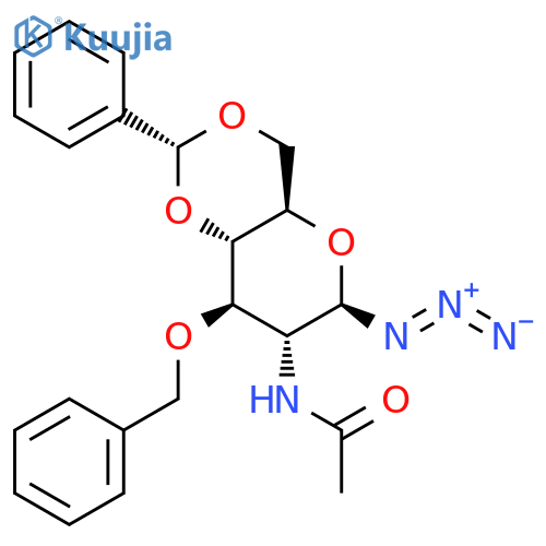 2-Acetamido-3-O-benzyl-4,6-O-benzylidene-2-deoxy-β-D-glucopyranosyl Azide structure