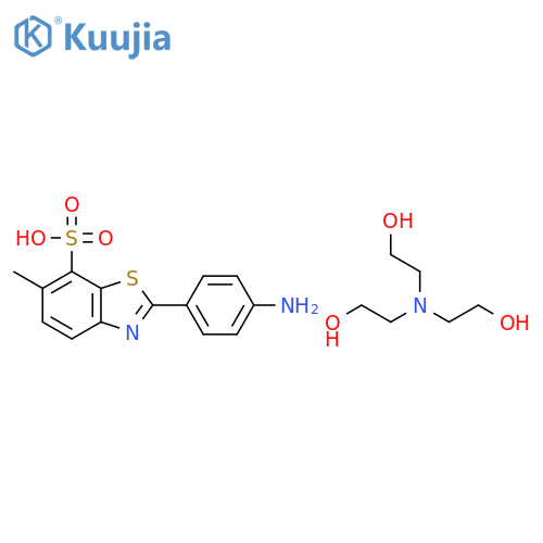 2-(4-aminophenyl)-6-methyl-1,3-benzothiazole-7-sulfonic acid - 2,2',2''-nitrilotriethanol (1:1) structure