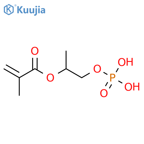 2-Propenoic acid, 2-methyl-, 1-methyl-2-(phosphonooxy)ethyl ester structure