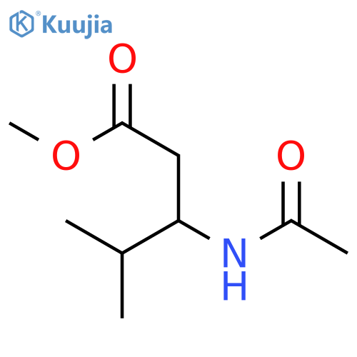 PENTANOIC ACID, 3-(ACETYLAMINO)-4-METHYL-, METHYL ESTER structure