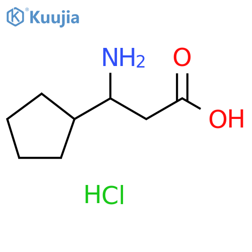 3-Amino-3-cyclopentylpropanoic acid hydrochloride structure