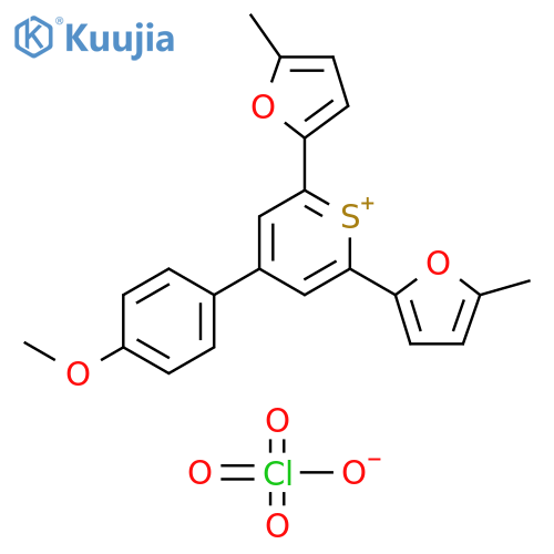 Thiopyrylium, 4-(4-methoxyphenyl)-2,6-bis(5-methyl-2-furanyl)-,perchlorate structure