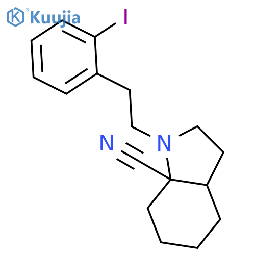 7aH-Indole-7a-carbonitrile, octahydro-1-[2-(2-iodophenyl)ethyl]- structure