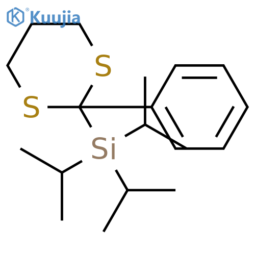 Silane, tris(1-methylethyl)(2-phenyl-1,3-dithian-2-yl)- structure