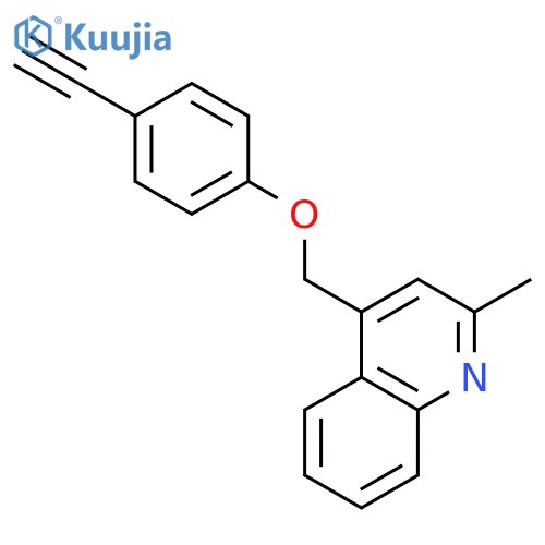QUINOLINE, 4-[(4-ETHYNYLPHENOXY)METHYL]-2-METHYL- structure