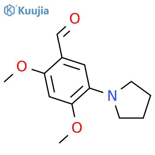 Benzaldehyde, 2,4-dimethoxy-5-(1-pyrrolidinyl)- structure