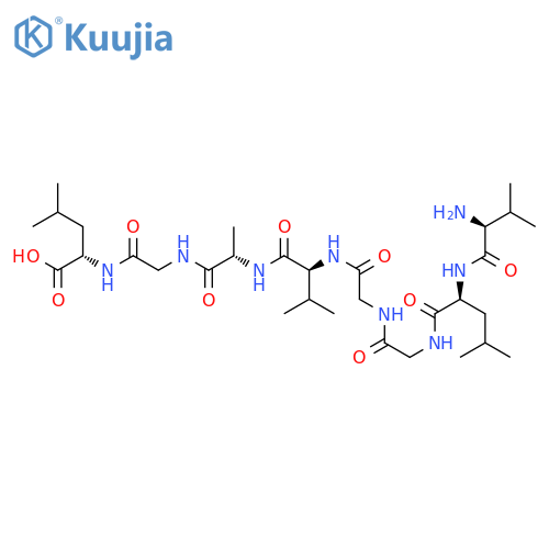 L-LEUCINE, L-VALYL-L-LEUCYLGLYCYLGLYCYL-L-VALYL-L-ALANYLGLYCYL- structure