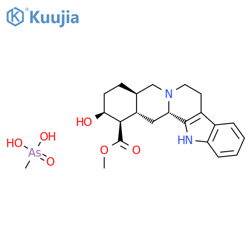 Methylarsonic acid;methyl (1S,15R,18S,19R,20S)-18-hydroxy-1,3,11,12,14,15,16,17,18,19,20,21-dodecahydroyohimban-19-carboxylate structure