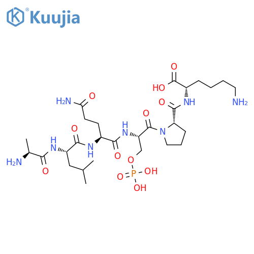 L-Lysine, L-alanyl-L-leucyl-L-glutaminyl-O-phosphono-L-seryl-L-prolyl- structure