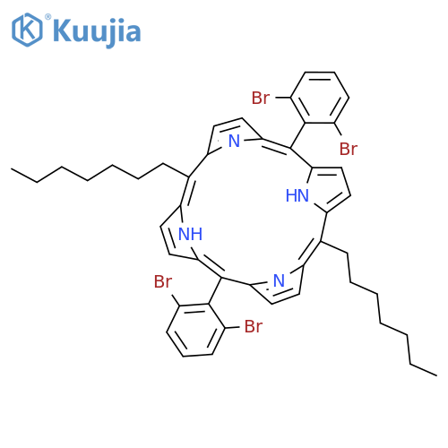 21H,23H-PORPHINE, 5,15-BIS(2,6-DIBROMOPHENYL)-10,20-DIHEPTYL- structure