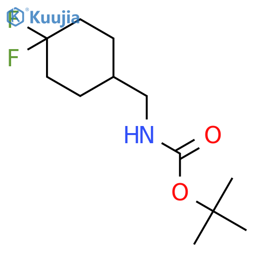 Carbamic acid, [(4,4-difluorocyclohexyl)methyl]-, 1,1-dimethylethyl ester structure