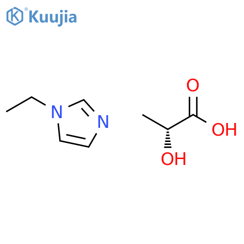 PROPANOIC ACID, 2-HYDROXY-, (2R)-, COMPD. WITH 1-ETHYL-1H-IMIDAZOLE(1:1) structure
