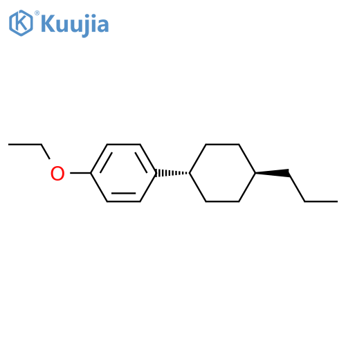 trans-1-Ethoxy-4-(4-N-propylcyclohexyl)benzene structure