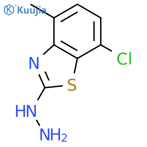 7-chloro-2-hydrazinyl-4-methyl-1,3-benzothiazole structure