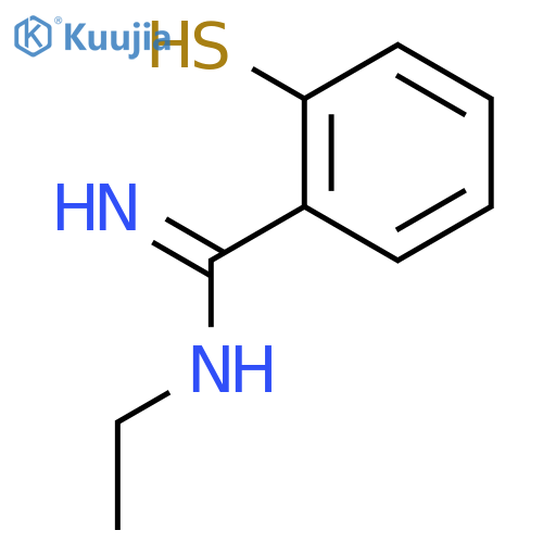 Benzenecarboximidamide, N-ethyl-2-mercapto- structure