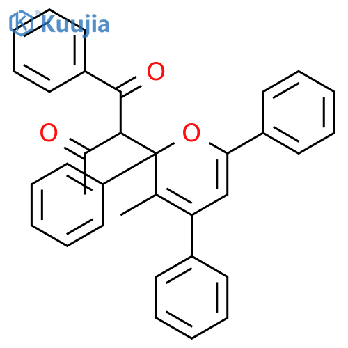 1,3-Butanedione, 2-(3-methyl-2,4,6-triphenyl-2H-pyran-2-yl)-1-phenyl- structure
