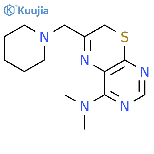 N,N-dimethyl-6-(piperidin-1-ylmethyl)-7H-pyrimido[4,5-b][1,4]thiazin-4-amine structure