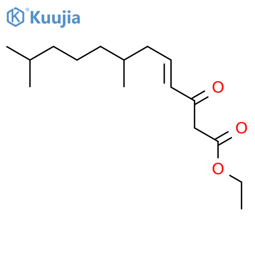 4-DODECENOIC ACID, 7,11-DIMETHYL-3-OXO-, ETHYL ESTER, (4E)- structure