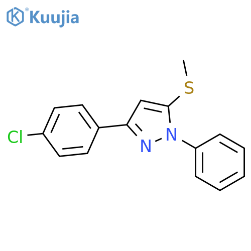 3-(4-chlorophenyl)-5-methylthio-1-phenyl-1h-pyrazole structure