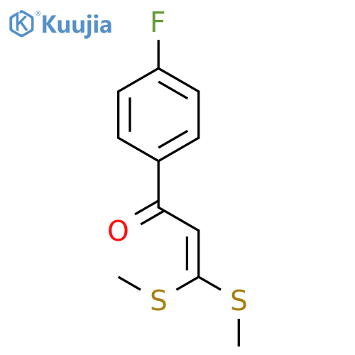 1-(4-fluoro-phenyl)-3,3-bis-methylsulfanyl-propenone structure