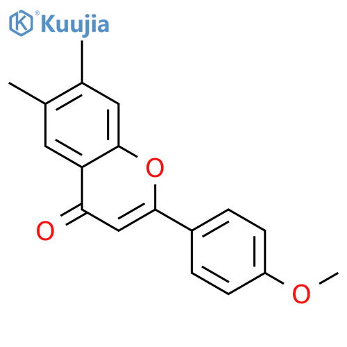 4H-1-Benzopyran-4-one, 2-(4-methoxyphenyl)-6,7-dimethyl- structure