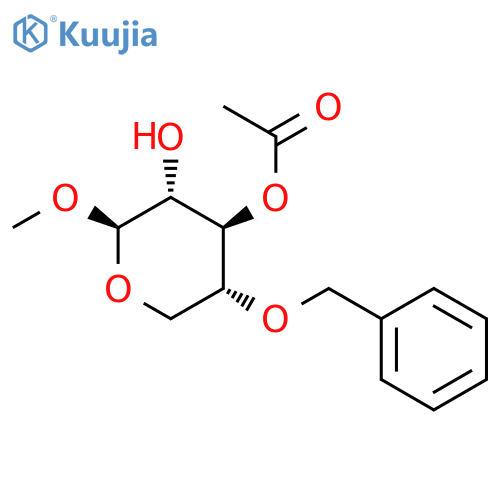 Methyl 3-O-acetyl-4-O-benzyl-β-D-xylopyranoside structure