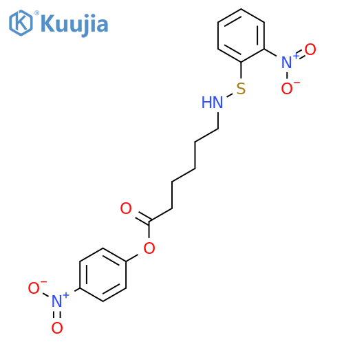 Hexanoic acid, 6-[[(2-nitrophenyl)thio]amino]-, 4-nitrophenyl ester structure