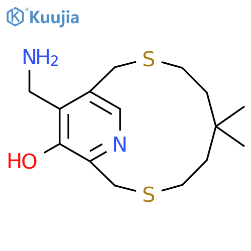 3,9-Dithia-12-azabicyclo[9.2.2]pentadeca-11,13,14-trien-15-ol, 14-(aminomethyl)-6,6-dimethyl-, (S)- (9CI) structure