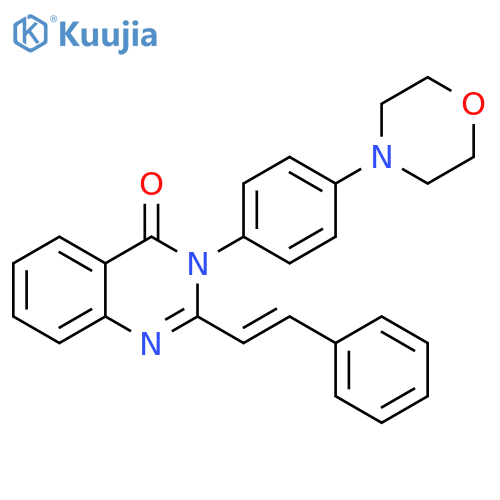 4(3H)-Quinazolinone, 3-[4-(4-morpholinyl)phenyl]-2-(2-phenylethenyl)- structure