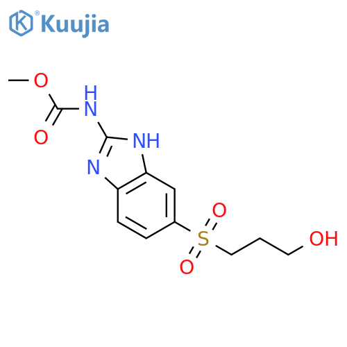 methyl {6-[(3-hydroxypropyl)sulfonyl]-1H-benzimidazol-2-yl}carbamate structure