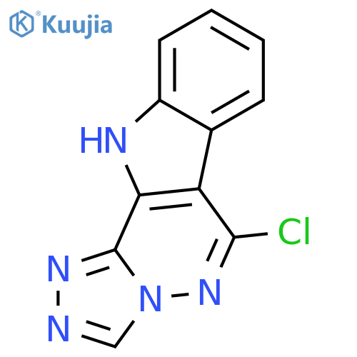 11H-1,2,4-Triazolo[4',3':2,3]pyridazino[4,5-b]indole, 6-chloro- structure
