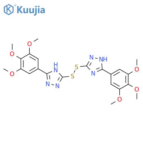 1H-1,2,4-Triazole, 3,3'-dithiobis[5-(3,4,5-trimethoxyphenyl)- structure