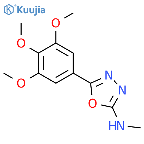 N-methyl-5-(3,4,5-trimethoxyphenyl)-1,3,4-oxadiazol-2-amine structure