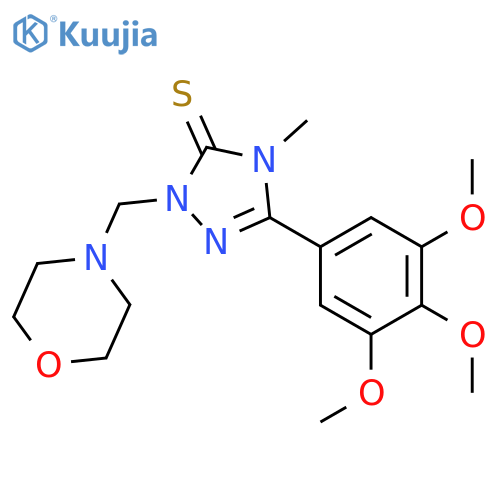 3H-1,2,4-Triazole-3-thione,2,4-dihydro-4-methyl-2-(4-morpholinylmethyl)-5-(3,4,5-trimethoxyphenyl)- structure