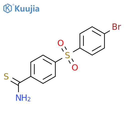 BENZENECARBOTHIOAMIDE, 4-[(4-BROMOPHENYL)SULFONYL]- structure