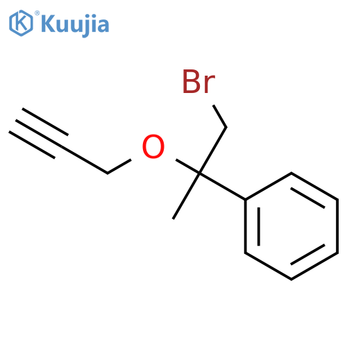 Benzene, [2-bromo-1-methyl-1-(2-propynyloxy)ethyl]- structure