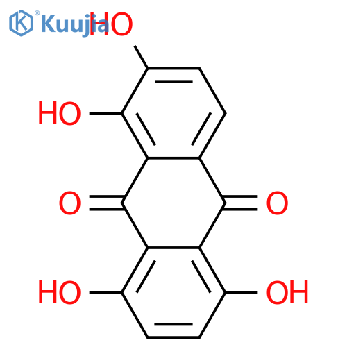 1,2,5,8-tetrahydroxyanthraquinone structure