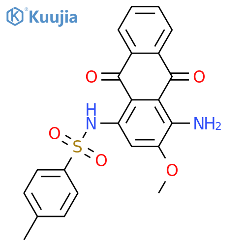 N-(4-amino-9,10-dihydro-3-methoxy-9,10-dioxo-1-anthryl)-4-methylbenzenesulphonamide structure