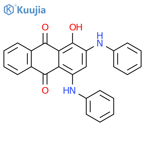 1-hydroxy-2,4-bis(phenylamino)anthraquinone structure