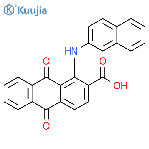 1-(2-naphthylamino)-9,10-dioxoanthracene-2-carboxylic acid structure