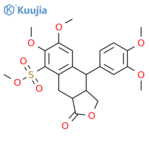 Methyl 9-(3,4-dimethoxyphenyl)-6,7-dimethoxy-3-oxo-3a,4,9,9a-tetrahydro-1h-benzo[f][2]benzofuran-5-sulfonate structure
