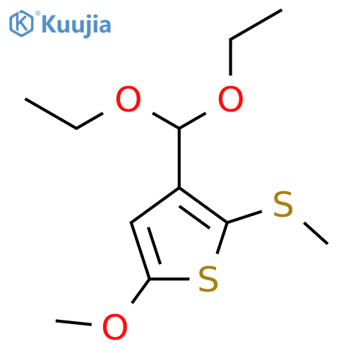 Thiophene, 3-(diethoxymethyl)-5-methoxy-2-(methylthio)- structure